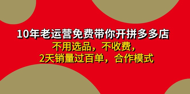（11576期）拼多多-合作开店日入4000+两天销量过百单，无学费、老运营教操作、小白…-必智轻创社