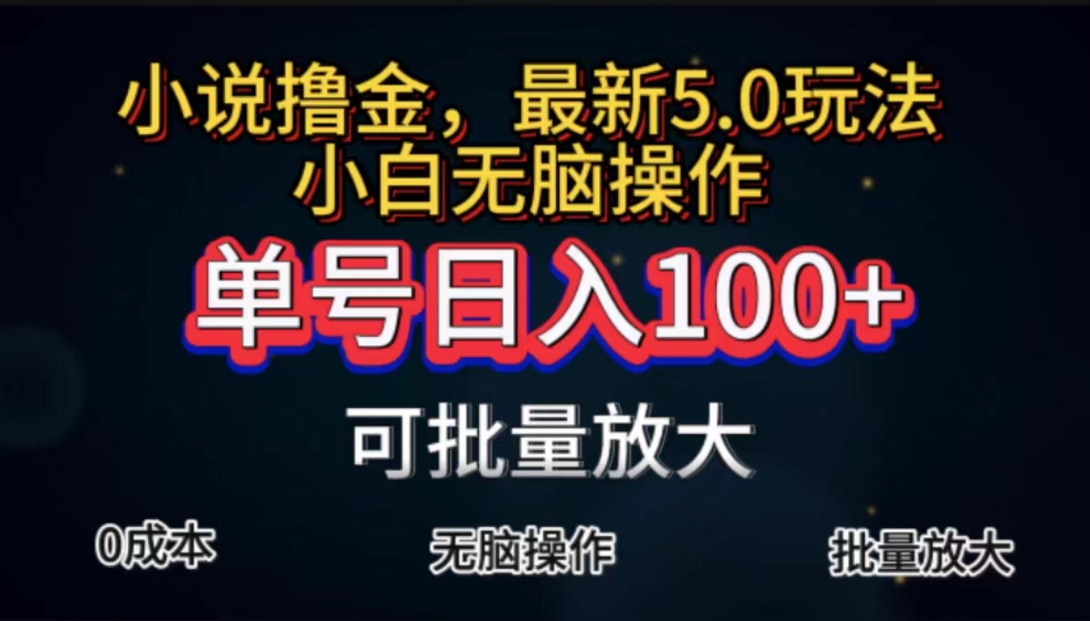 （11651期）全自动小说撸金，单号日入100+小白轻松上手，无脑操作-必智轻创社