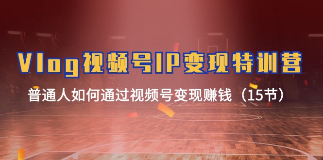 Vlog视频号IP变现特训营，普通人如何通过视频号变现赚钱（15节）-必智轻创社