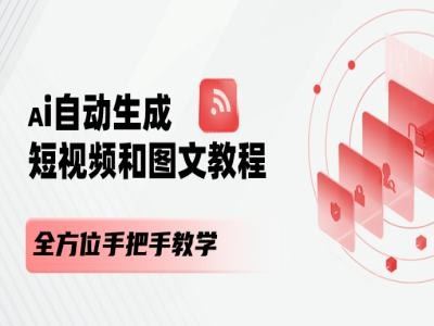 AI自动生成短视频和图文课程，全方位手把手教学-必智轻创社