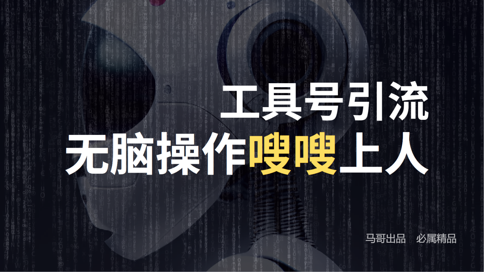 工具号高效引流法，嗖嗖上人，日引1000+，直接搬运，无脑操作-必智轻创社