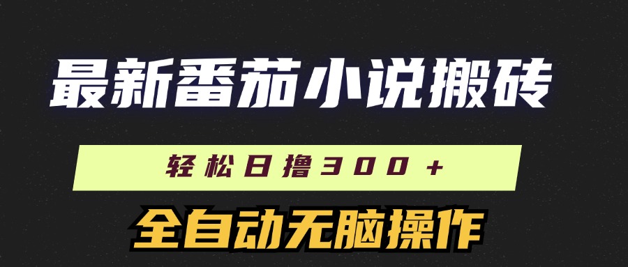 （11904期）最新番茄小说搬砖，日撸300＋！全自动操作，可矩阵放大-必智轻创社