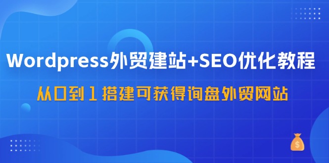 （11911期）WordPress-外贸建站+SEO优化教程：从0到1搭建可获得询盘外贸网站-57节课-必智轻创社