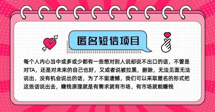 冷门小众赚钱项目，匿名短信，玩转信息差，月入五位数【揭秘】-必智轻创社
