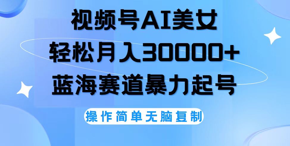 （12125期）视频号AI美女跳舞，轻松月入30000+，蓝海赛道，流量池巨大，起号猛，无…-必智轻创社