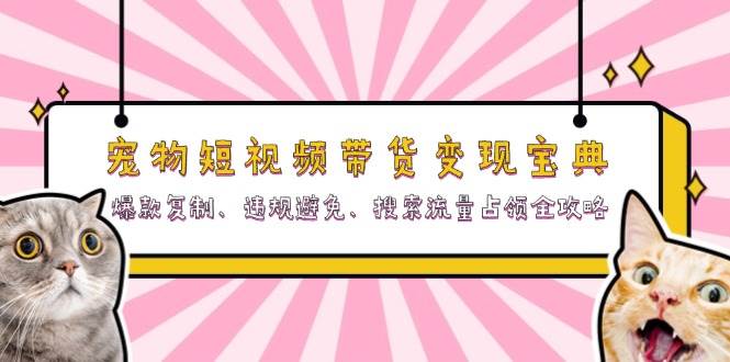 宠物短视频带货变现宝典：爆款复制、违规避免、搜索流量占领全攻略-必智轻创社