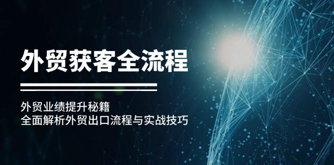 外贸获客全流程：外贸业绩提升秘籍：全面解析外贸出口流程与实战技巧-必智轻创社