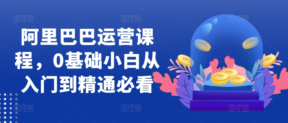 阿里巴巴运营课程，0基础小白从入门到精通必看-必智轻创社