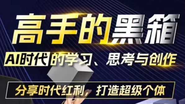 高手的黑箱：AI时代学习、思考与创作-分红时代红利，打造超级个体-必智轻创社