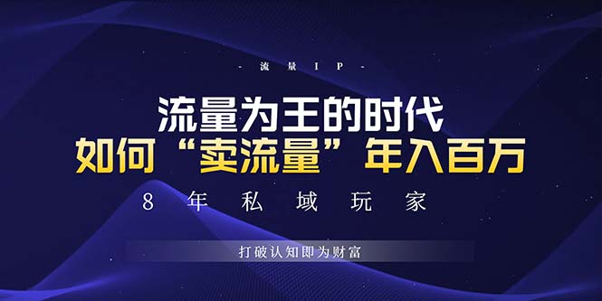 未来如何通过“卖流量”年入百万，跨越一切周期绝对蓝海项目-必智轻创社