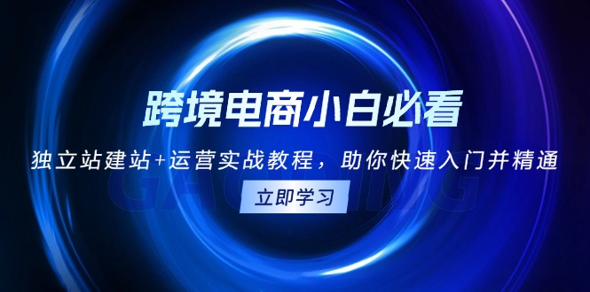 跨境电商小白必看！独立站建站+运营实战教程，助你快速入门并精通-必智轻创社