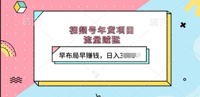 视频号年货项目，流量贼猛，早布局早挣钱，日入上k-必智轻创社