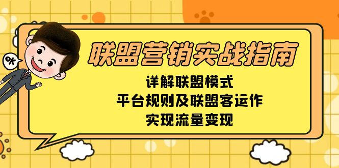 联盟营销实战指南，详解联盟模式、平台规则及联盟客运作，实现流量变现-必智轻创社