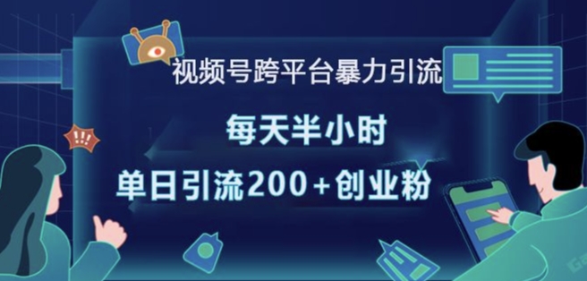 视频号跨平台暴力引流，每天半小时，单日引流200+精准创业粉-必智轻创社