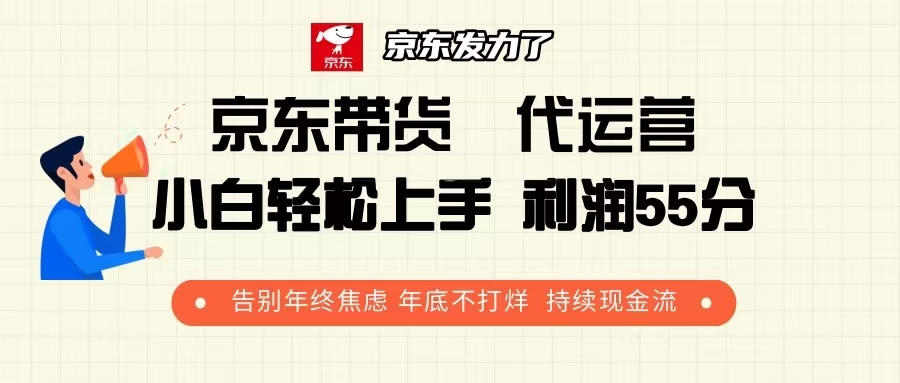 京东带货 代运营 利润55分 告别年终焦虑 年底不打烊 持续现金流-必智轻创社