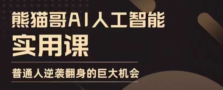 AI人工智能实用课，实在实用实战，普通人逆袭翻身的巨大机会-必智轻创社