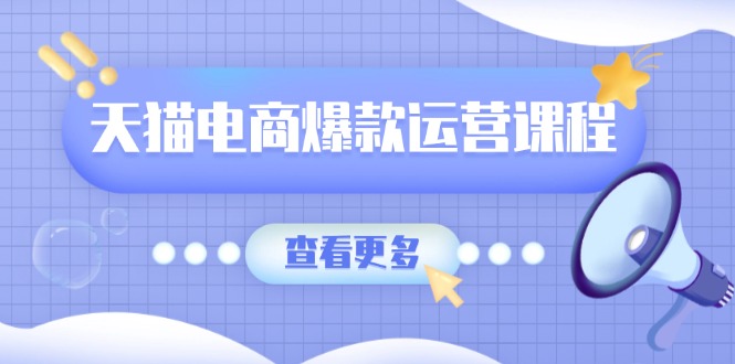 天猫电商爆款运营课程，爆款卖点提炼与流量实操，多套模型全面学习-必智轻创社