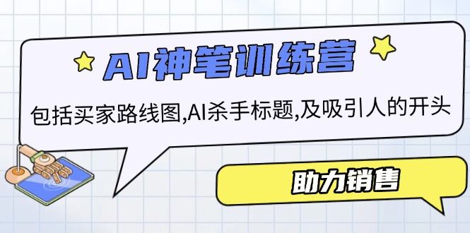 AI销售训练营，包括买家路线图, AI杀手标题,及吸引人的开头，助力销售-必智轻创社