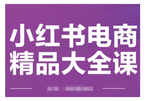 小红书电商精品大全课，快速掌握小红书运营技巧，实现精准引流与爆单目标，轻松玩转小红书电商-必智轻创社