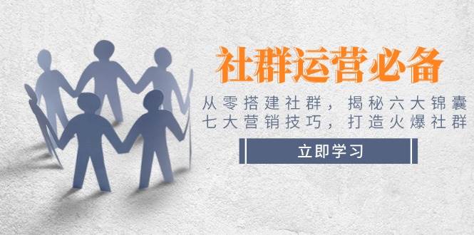 社群运营必备！从零搭建社群，揭秘六大锦囊、七大营销技巧，打造火爆社群-必智轻创社