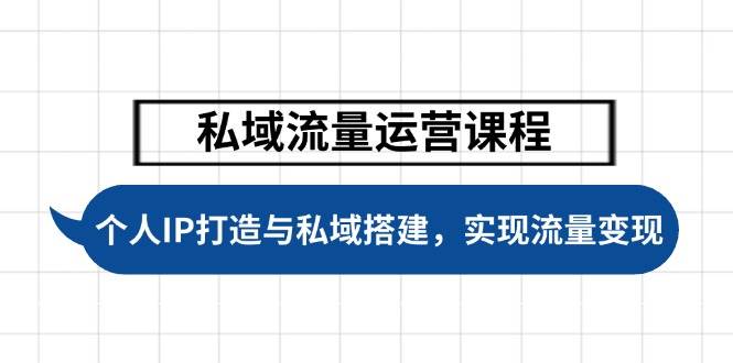 私域流量运营课程，个人IP打造与私域搭建，助力学员实现流量变现-必智轻创社