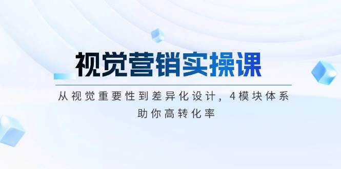 视觉营销实操课, 从视觉重要性到差异化设计, 4模块体系, 助你高转化率-必智轻创社