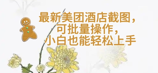 【轻云】最新美团酒店截图，可批量操作，小白也能轻松上手-必智轻创社