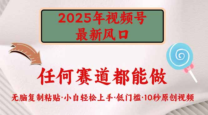 2025年视频号新风口，低门槛只需要无脑执行-必智轻创社