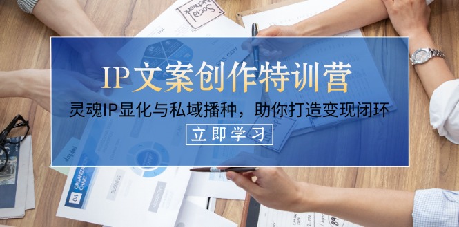 IP文案创作特训营，灵魂IP显化与私域播种，助你打造变现闭环（14节课）-必智轻创社