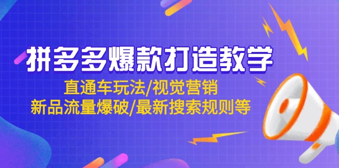 拼多多爆款打造教学：直通车玩法/视觉营销/新品流量爆破/最新搜索规则等-必智轻创社