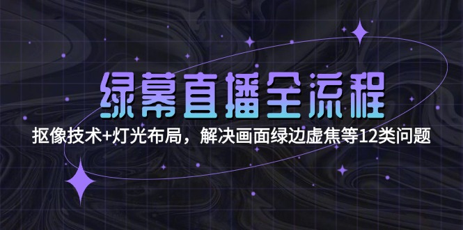 绿幕直播全流程：抠像技术+灯光布局，解决画面绿边虚焦等12类问题-必智轻创社