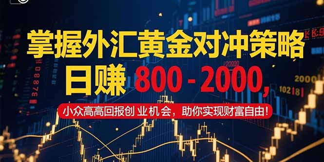 掌握外汇黄金对冲策略，日赚 800 – 2000，小众高回报创业机会，助你实…-必智轻创社