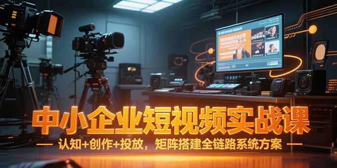 中小企业短视频实战课，认知+创作+投放，矩阵搭建全链路系统方案-必智轻创社