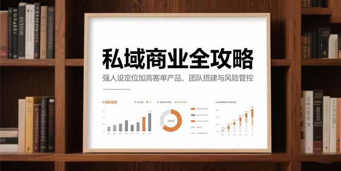 私域商业全攻略，强人设定位加高客单产品，团队搭建与风险管控-必智轻创社