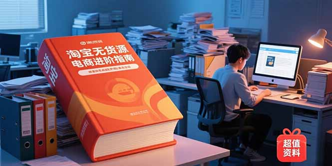 淘宝无货源电商进阶指南，包含新人课、进阶课，配套资料，蓝海选品等-必智轻创社