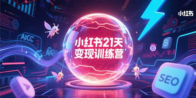 小红书21天变现训练营，AIGC工具高效应用，SEO优化核心技巧-必智轻创社