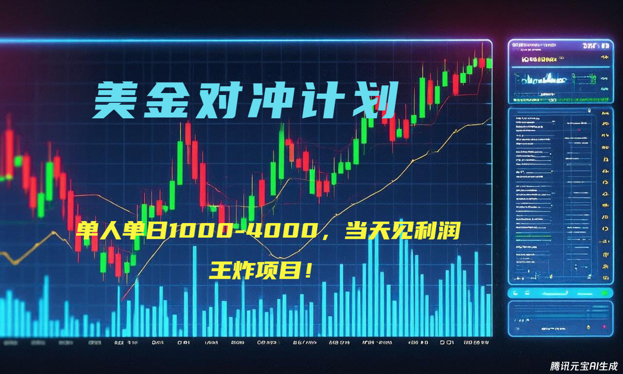 2025年最暴力项目“美金先登计划”最新最强对冲战法，每日实际收益1K-4K-必智轻创社