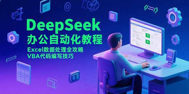 DeepSeek办公自动化教程，Excel数据处理全攻略，VBA代码编写技巧-必智轻创社