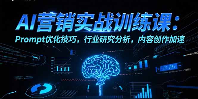 AI营销实战训练课：Prompt优化技巧，行业研究分析，内容创作加速-必智轻创社