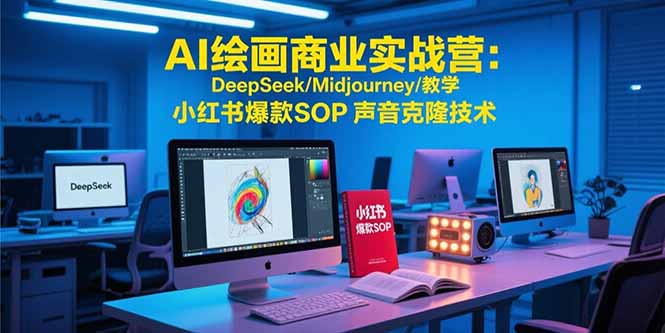 AI绘画商业实战营：DeepSeek/Midjourney/教学 小红书爆款SOP 声音克隆技术-必智轻创社