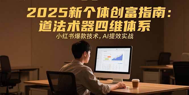 2025新个体创富指南：道法术器四维体系，小红书爆款技术，AI提效实战-必智轻创社