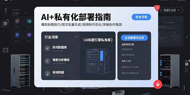 AI+私有化部署指南 爆款标题技巧/图文批量生成/视频制作优化/突破创作瓶颈-必智轻创社