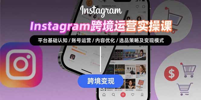 Instagram跨境运营实战：平台认知/账号运营/内容优化/选品策略及变现模式-必智轻创社