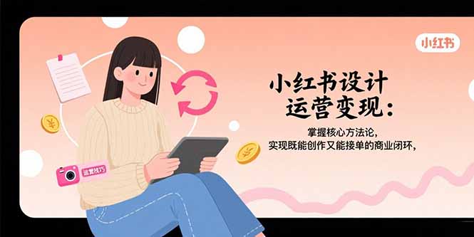 小红书设计运营变现：掌握核心方法论，实现既能创作又能接单的商业闭环-必智轻创社