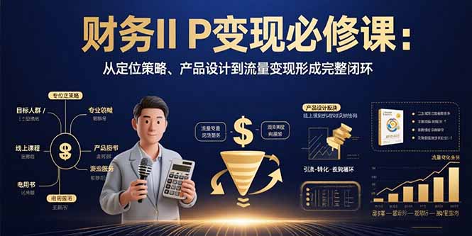 财务IP变现必修课：从定位策略、产品设计到流量变现形成完整闭环-必智轻创社