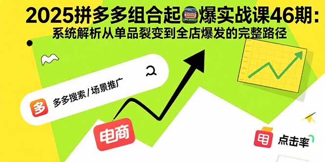 2025拼多多组合起爆实战课46期：系统解析从单品裂变到全店爆发的完整路径-必智轻创社