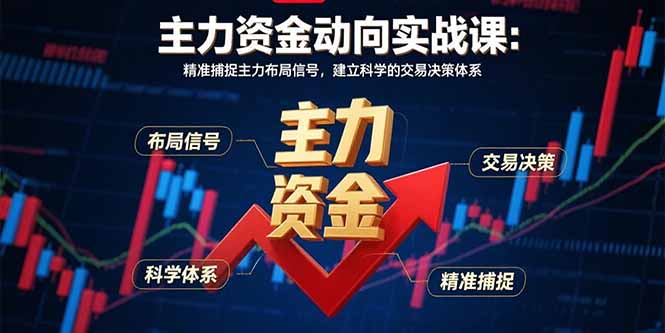 主力资金动向实战课-8月：精准捕捉主力布局信号，建立科学的交易决策体系-必智轻创社