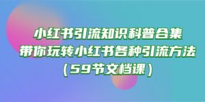（10223期）小红书引流知识科普合集，带你玩转小红书各种引流方法（59节文档课）-必智轻创社