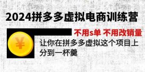 2024拼多多虚拟电商训练营 不用s单 不用改销量 在拼多多虚拟上分到一杯羹-必智轻创社