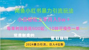 (11650期)2024暑假赚钱项目小红书咸鱼暴力引流,简单无脑操作,每单利润500+,…-必智轻创社